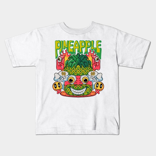 Mr. pineapple Kids T-Shirt by Forstration.std